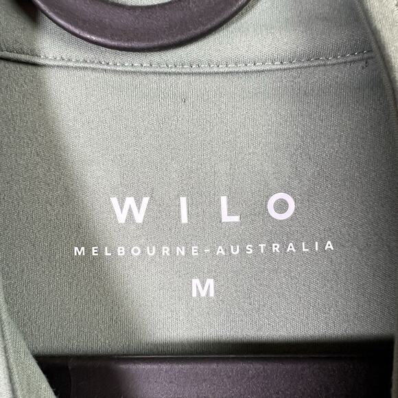 Wilo The Label Athletic Top Women's Medium Sage Green Full Zip Lightweight Gym - Picture 8 of 12